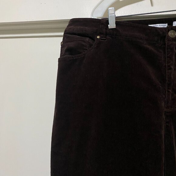 Charter Club Woman, Pop Fit, Lexington straight, brown corduroy pants, size 22W - Picture 2 of 15